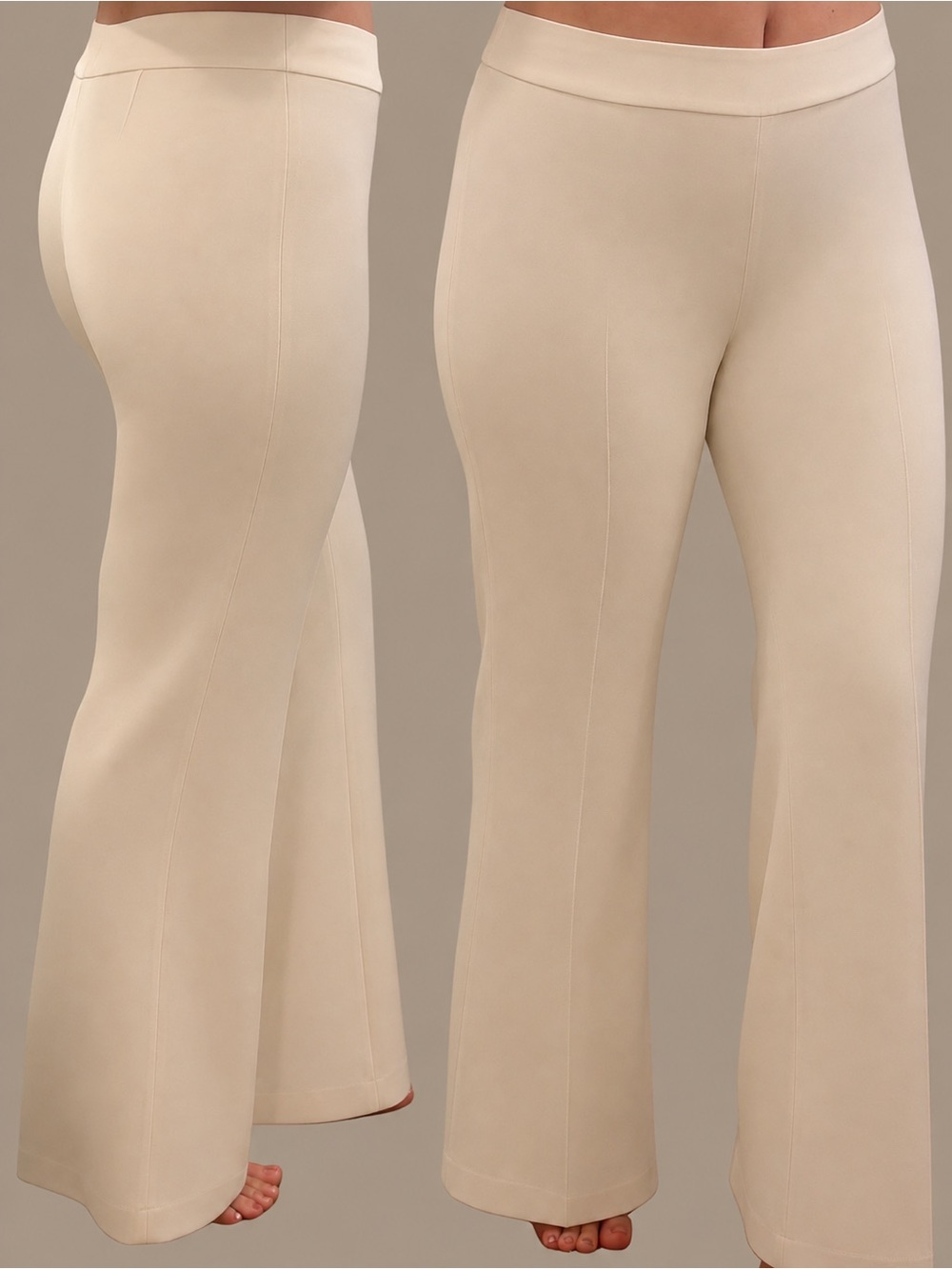 White House Black Market
Cream Wide-Leg Lined Sleek Dress Pant Sz 8